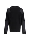 Balenciaga Ribbed Knit Military Sweater In Black