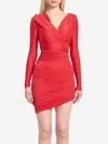 Balenciaga Draped Mini Dress In Red Jersey In Red
