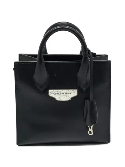 Pre-owned Balenciaga Mini All Afternoon Leather Top-handle Tote Bag In Black