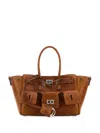 Balenciaga Mini All Bel Air Tote Bag In Brown