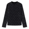 Balenciaga Mini Allover Sweater 'black'