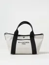 Balenciaga Blackwhite Biarritz S Shopping Bag In Natural