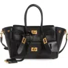 Balenciaga Mini Bel Air Leather Top Handle Bag In 1000 Black