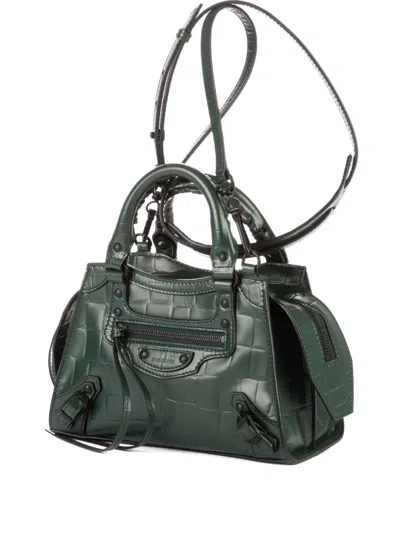 Pre-owned Balenciaga Mini City Tote Bag In Green