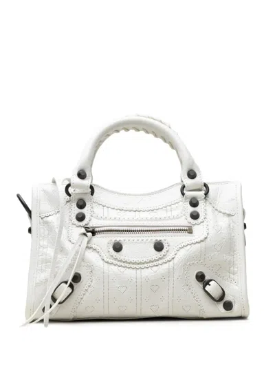 Balenciaga Mini City Tote Bag In White