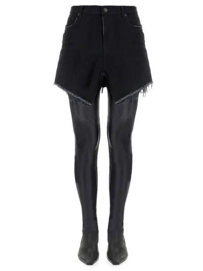 Balenciaga Mini Cut-up Skirt In Black