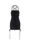 Balenciaga Women Black Stretch Nylon Mini Dress
