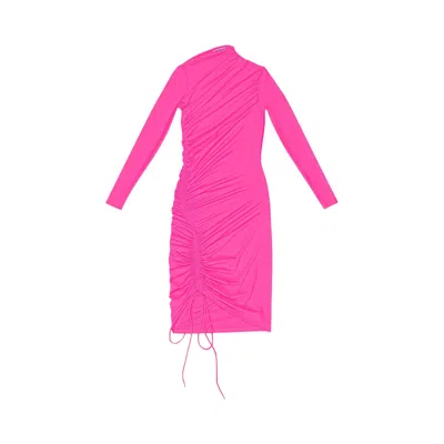 Pre-owned Balenciaga Mini Dress 'fluo Pink' | Women's Size 36