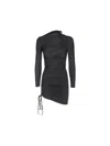 Balenciaga Drawstring-detailed Minidress In Nero