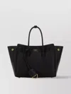 Balenciaga Women Black Leather Mini Carry All Hampton Shopping Bag