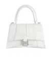 Balenciaga Mini Hourglass Logo-plaque Bag In White