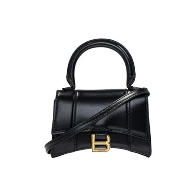Pre-owned Balenciaga Mini Hourglass Top Handle Bag 'black' | Women's Size Onesize