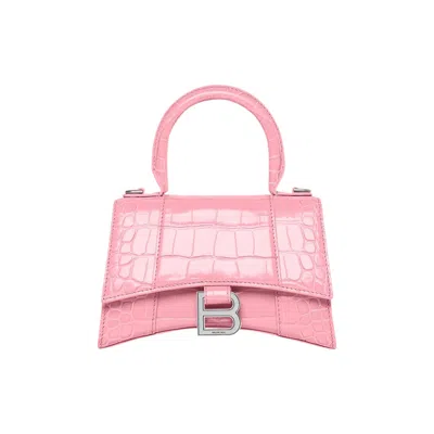 Pre-owned Balenciaga Mini Hourglass Top Handle Bag 'sweet Pink'