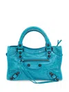 Balenciaga Mini Le City Handbag In Blue