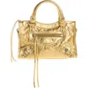 Balenciaga Mini Le City Metallic Lambskin Leather Handbag