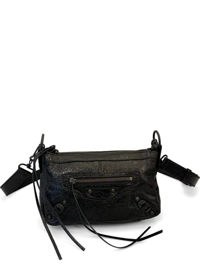 Balenciaga Mini Le City Moto Zip Tote Bag In Blue