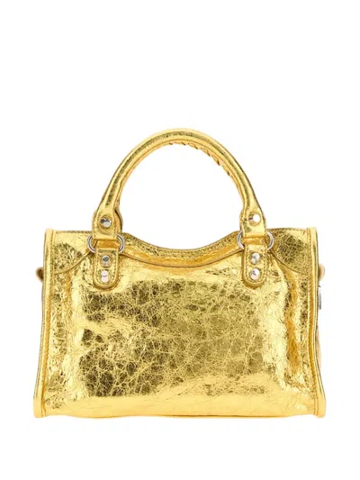 Balenciaga Mini Le City Tote Bag In Gold