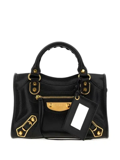 Balenciaga Mini Le City Uptown Tote Bag In Schwarz