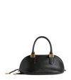 Balenciaga Mini Leather Bolero B Logo Zip Fastening Top Handle With Ring Detail In Black