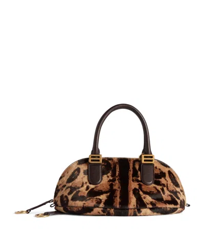 Balenciaga Mini Leather Bolero Bowling Bag In Pink