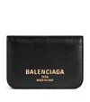 Balenciaga Mini Leather Cash 2.0 Trifold Wallet In Black