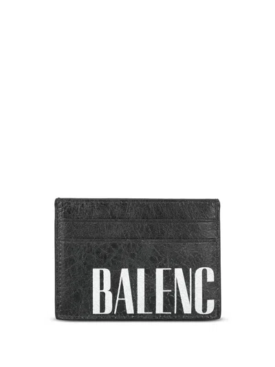 Balenciaga Mini Leather Coin Purse In Black