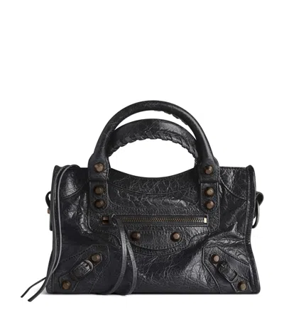 Balenciaga Mini Leather Le City Top-handle Bag In Black