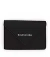 Balenciaga Mini Leather Papier Wallet In Black