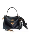 Balenciaga Mini Leather Rodeo Top-handle Bag In Blue