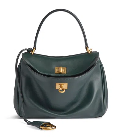 Balenciaga Mini Leather Rodeo Top-handle Bag In Green