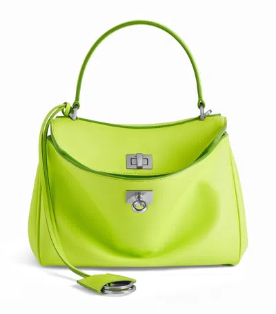Balenciaga Mini Leather Rodeo Top-handle Bag In Yellow