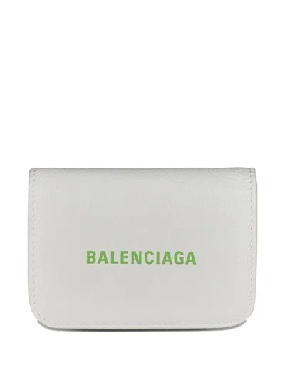 Balenciaga Mini Logo-print Wallet In White