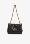 Balenciaga Calf Leather Shoulder Bag With Gold-tone Chain Strap