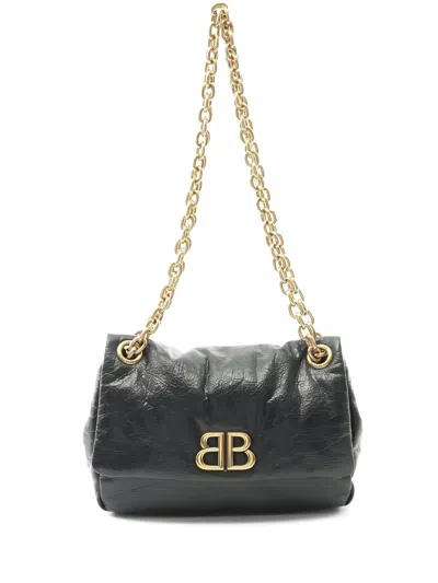 Pre-owned Balenciaga Mini Monaco Shoulder Bag In Gold