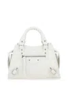 Balenciaga Neo Classic Mini Crocodile Embossed Tote Bag In White