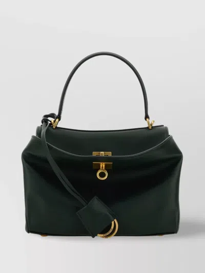Balenciaga Mini Rodeo Handbag Structured Silhouette Top Handle In Green
