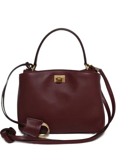 Balenciaga Mini Rodeo Leather Shoulder Bag In Red