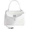 Balenciaga Mini Rodeo Leather Top Handle Bag In Optic White