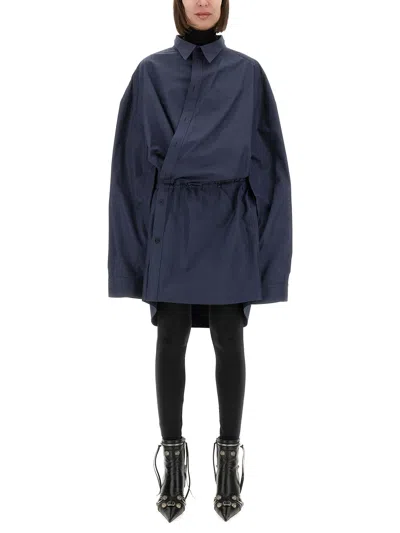 BALENCIAGA MINI SHIRT STYLE DRESS