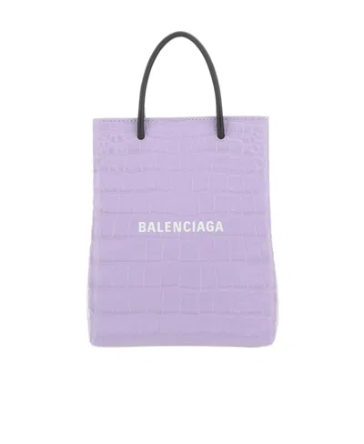 BALENCIAGA BALENCIAGA LOGO PRINT EMBOSSED TOTE BAG