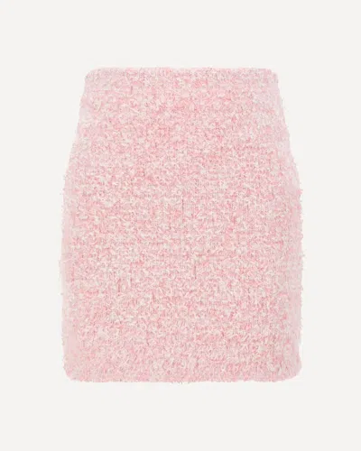 Balenciaga Pink Cotton Blend Tweed Mini Skirt
