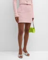 Balenciaga Pink Cotton Blend Tweed Mini Skirt In 5000 Pink