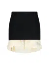 Balenciaga Black Lingerie Mini Tailored Skirt
