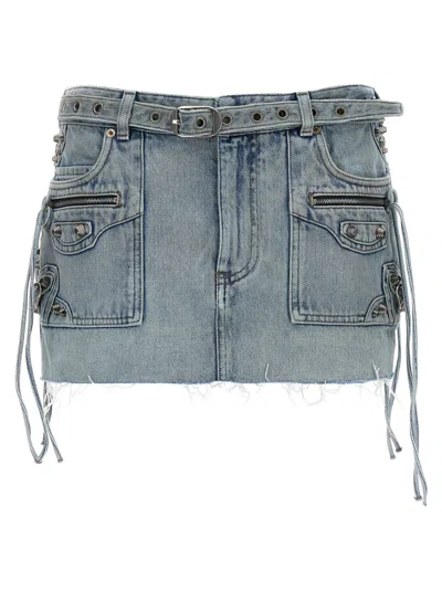 Balenciaga Mini Skirt In Blue