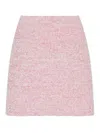 Balenciaga Pink Cotton Blend Tweed Mini Skirt In Nude & Neutrals