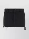 Balenciaga Mini Skirt With Belt Loops And Button Detail In Black