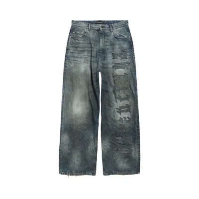 Pre-owned Balenciaga Minimal Baggy Pants 'dirty Grey/light Blue' | Men's Size L In Gray