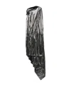 Balenciaga Draped Back Midi Dress With Metallic Effect In Black