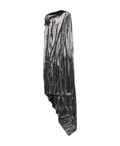 BALENCIAGA BALENCIAGA METALLIC-EFFECT ASYMMETRIC GOWN