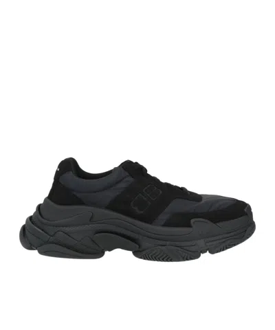 Balenciaga Minimalist Colorful Platform Sneakers In Black